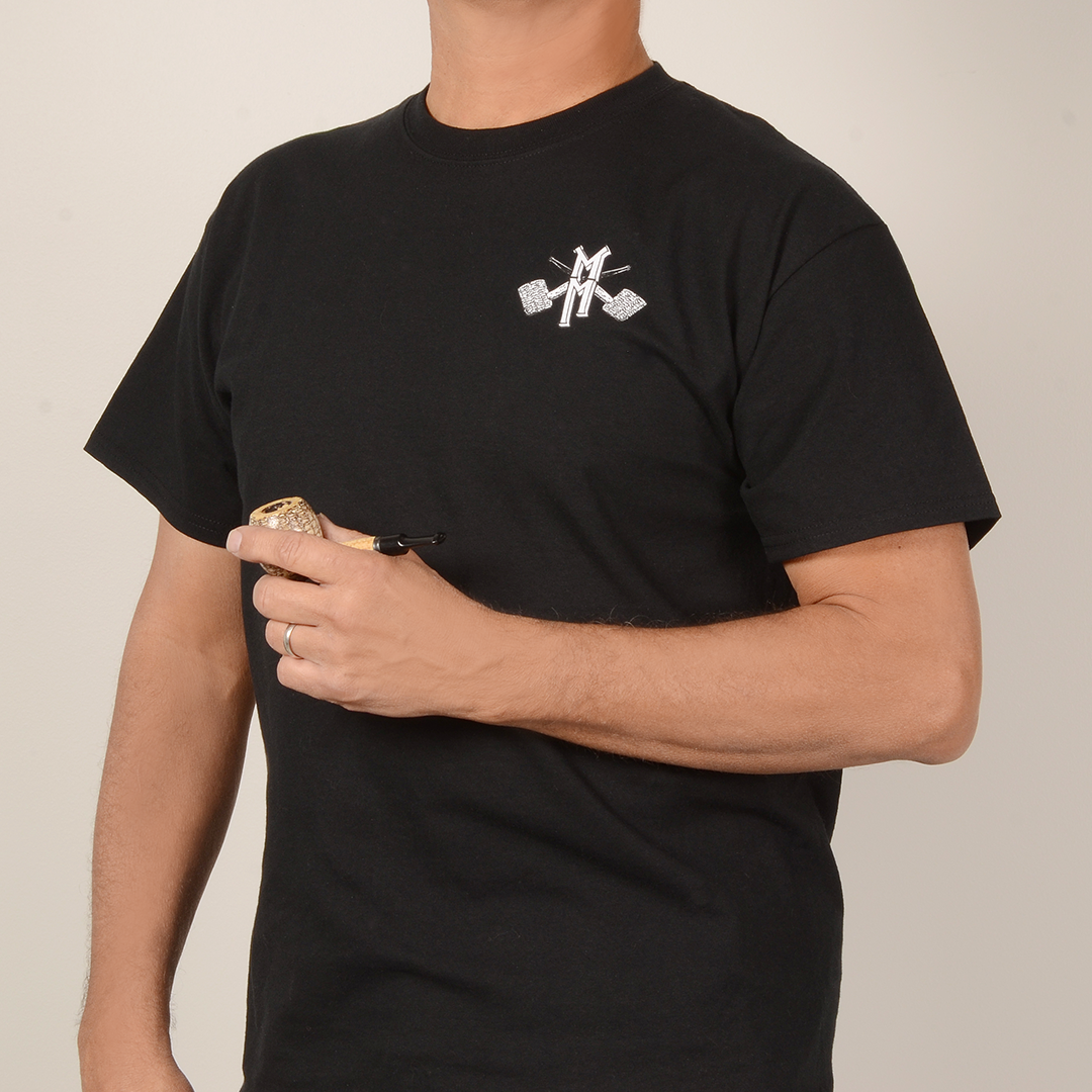 Black Short Sleeve Bandana T-shirt from Missouri Meerschaum (Front View)