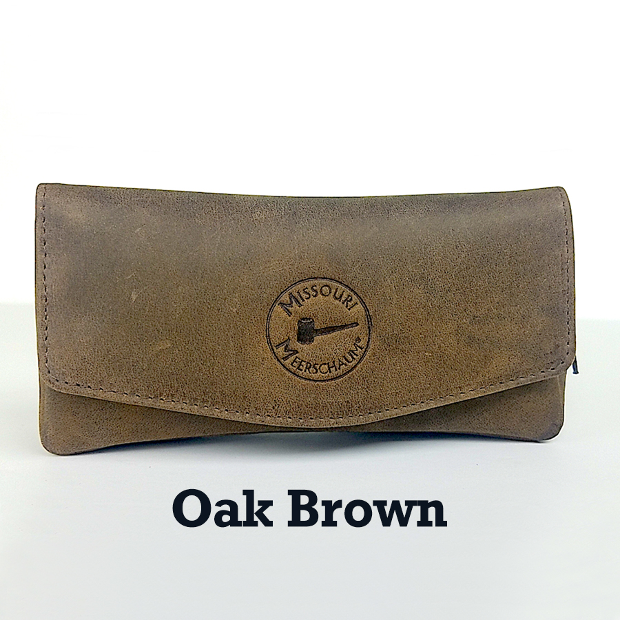Missouri Meerschaum Leather Pipe Pouches-Oak Brown-550181